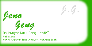 jeno geng business card